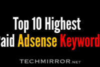 Top 10 highest paid Adsense keywords